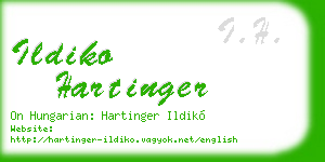 ildiko hartinger business card
